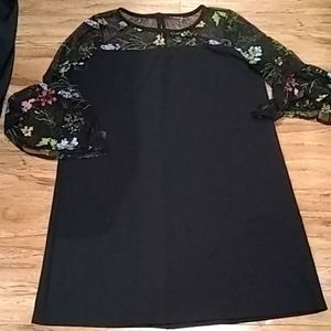 AGB black floral dress